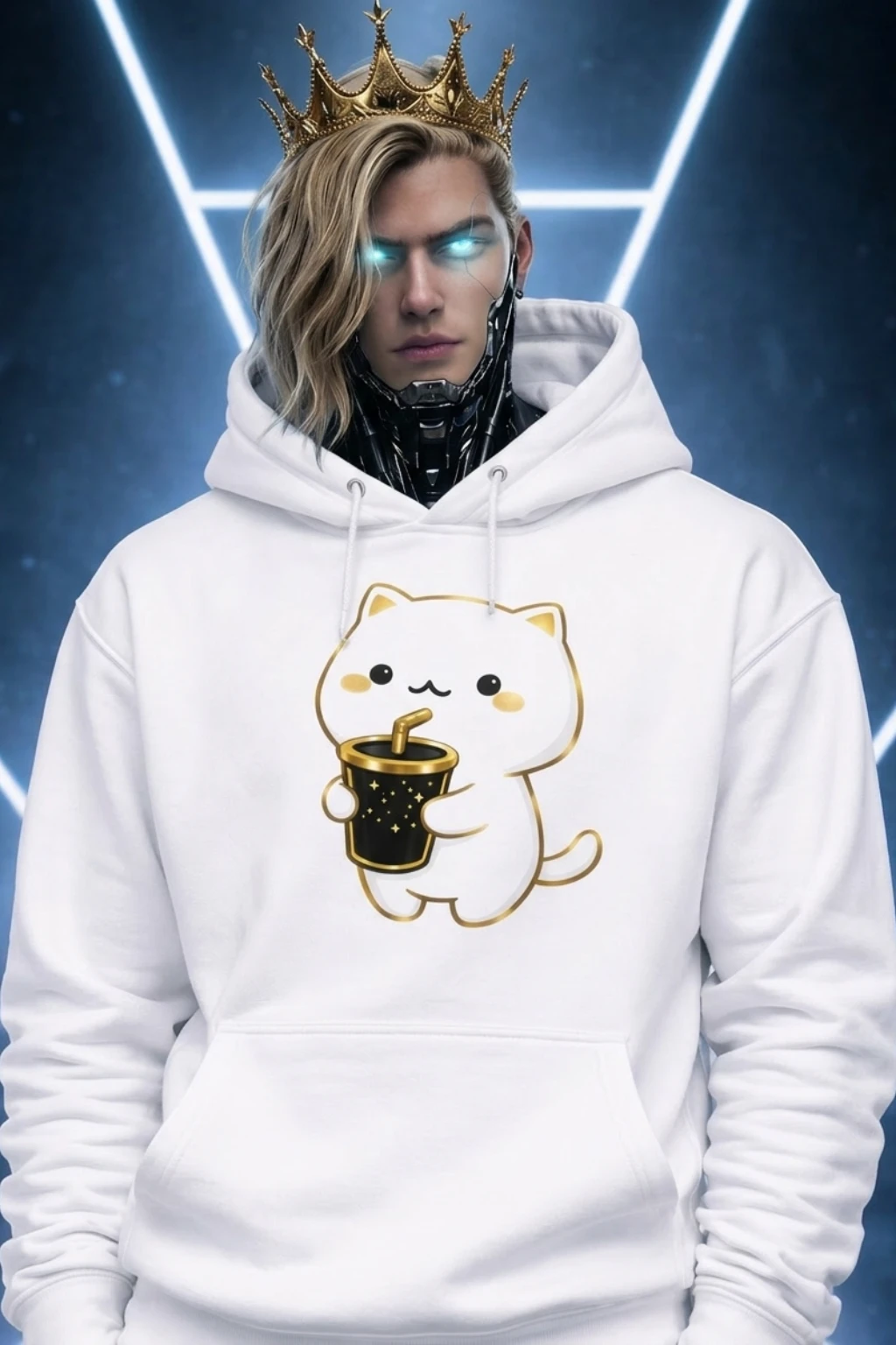 Felpa con cappuccio Zelyor Statement Bianca