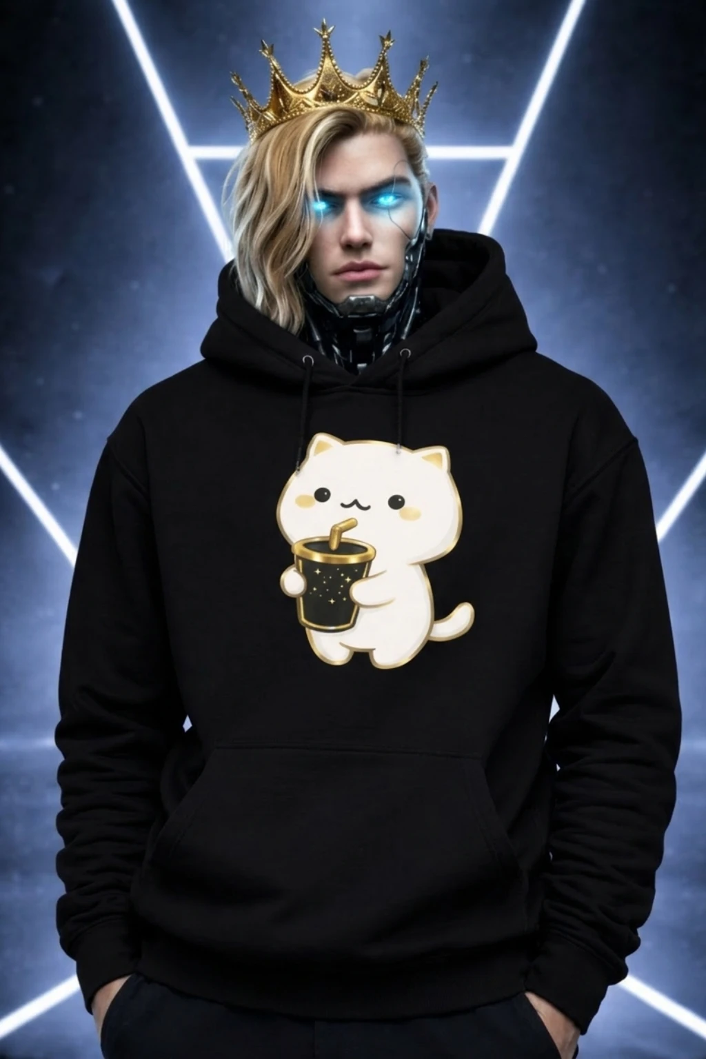 Felpa con cappuccio Zelyor Statement Nera